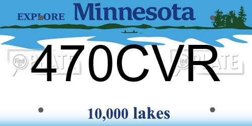 470CVR Minnesota License Plate