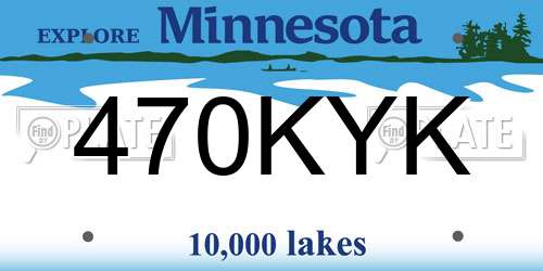 470KYK Minnesota License Plate
