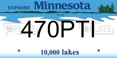 470PTI Minnesota License Plate