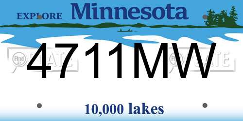 4711MW Minnesota License Plate