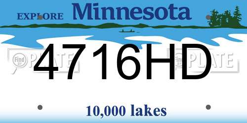 4716HD Minnesota License Plate