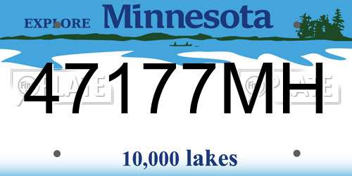 47177MH Minnesota License Plate