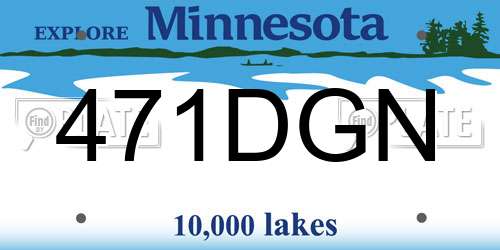 471DGN Minnesota License Plate