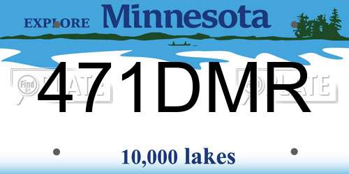 471DMR Minnesota License Plate