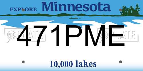 471PME Minnesota License Plate