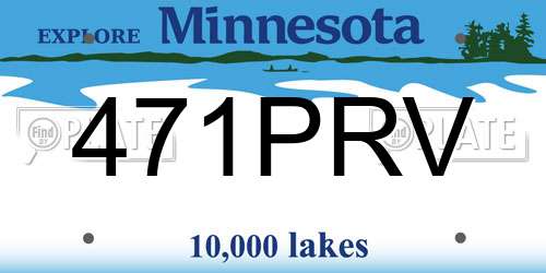 471PRV Minnesota License Plate