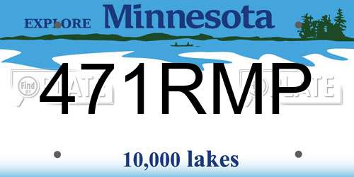 471RMP Minnesota License Plate