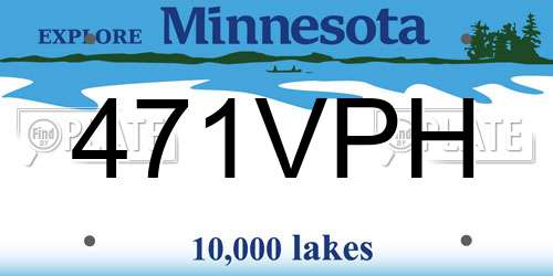 471VPH Minnesota License Plate