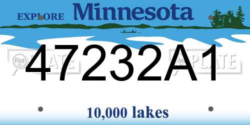 47232A1 Minnesota License Plate