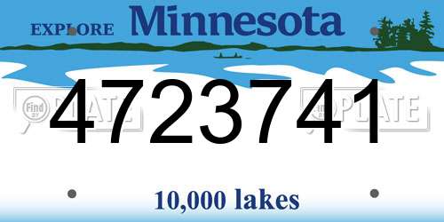 4723741 Minnesota License Plate