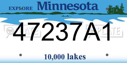 47237A1 Minnesota License Plate