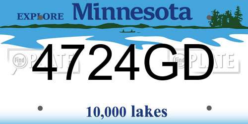 4724GD Minnesota License Plate