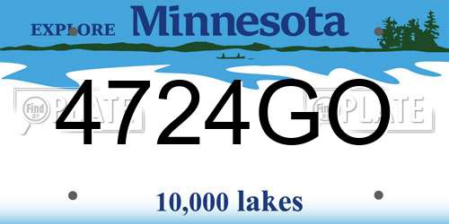 4724GO Minnesota License Plate