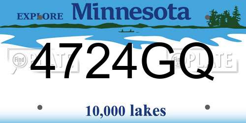 4724GQ Minnesota License Plate