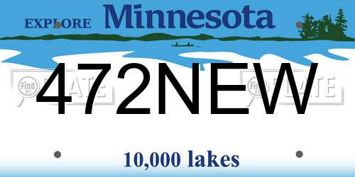 472NEW Minnesota License Plate