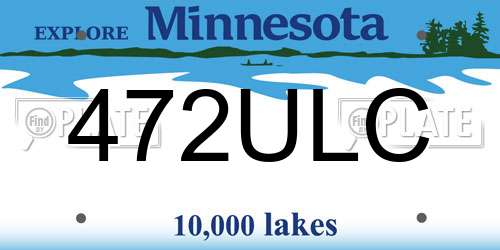 472ULC Minnesota License Plate