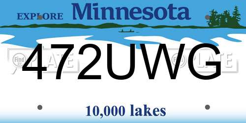 472UWG Minnesota License Plate