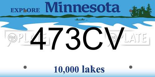 473CV Minnesota License Plate