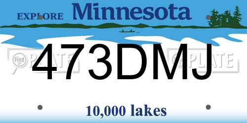 473DMJ Minnesota License Plate