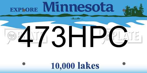 473HPC Minnesota License Plate