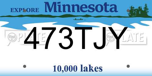 473TJY Minnesota License Plate