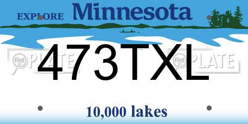 473TXL Minnesota License Plate