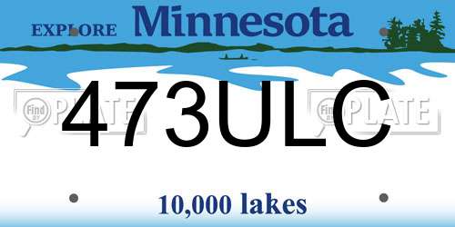 473ULC Minnesota License Plate