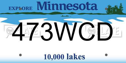 473WCD Minnesota License Plate
