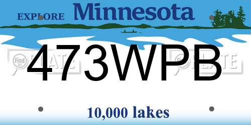 473WPB Minnesota License Plate