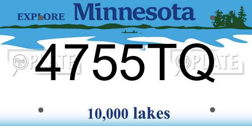 4755TQ Minnesota License Plate