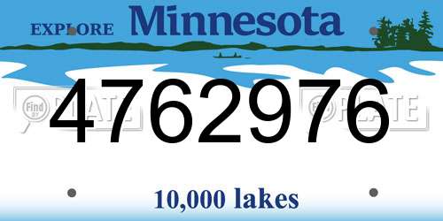 4762976 Minnesota License Plate