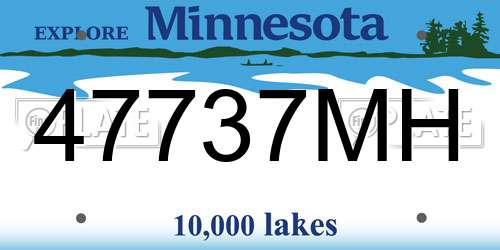 47737MH Minnesota License Plate