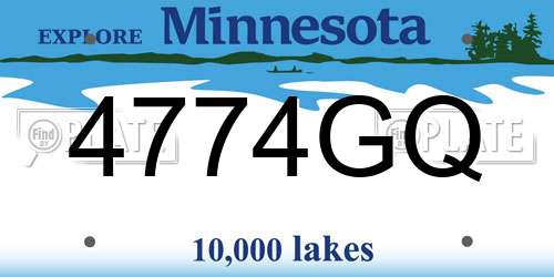 4774GQ Minnesota License Plate