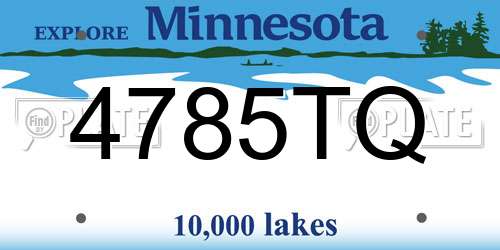 4785TQ Minnesota License Plate