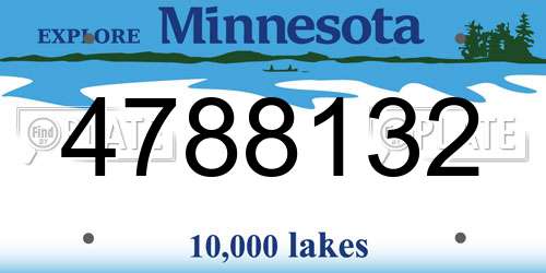 4788132 Minnesota License Plate