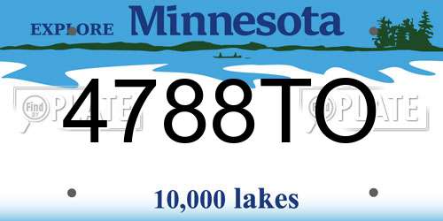 4788TO Minnesota License Plate