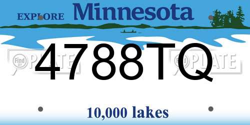 4788TQ Minnesota License Plate