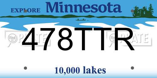 478TTR Minnesota License Plate