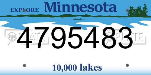 4795483 Minnesota License Plate