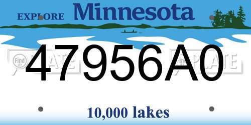 47956A0 Minnesota License Plate
