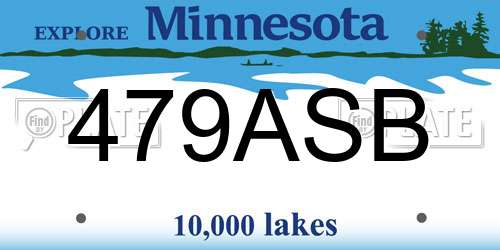 479ASB Minnesota License Plate