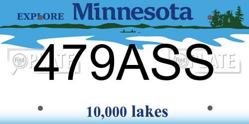 479ASS Minnesota License Plate