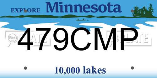 479CMP Minnesota License Plate