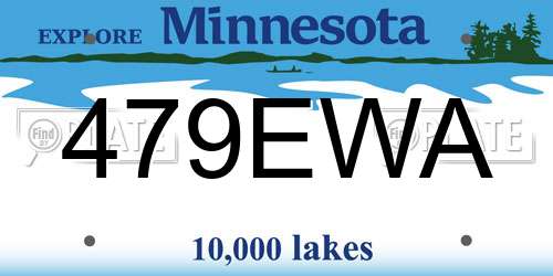479EWA Minnesota License Plate