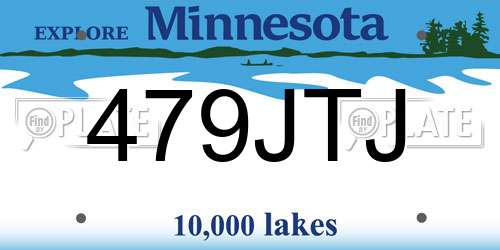 479JTJ Minnesota License Plate