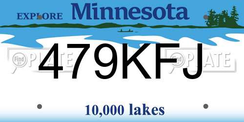 479KFJ Minnesota License Plate