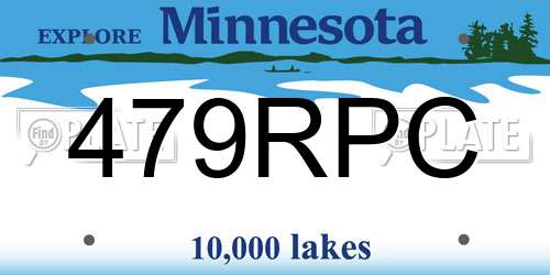 479RPC Minnesota License Plate