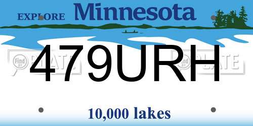 479URH Minnesota License Plate