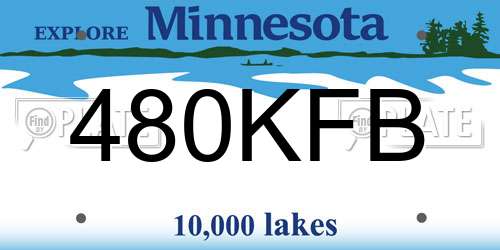 480KFB Minnesota License Plate