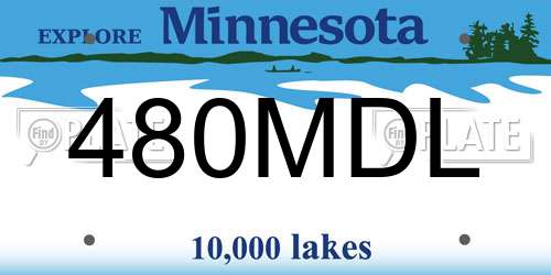 480MDL Minnesota License Plate